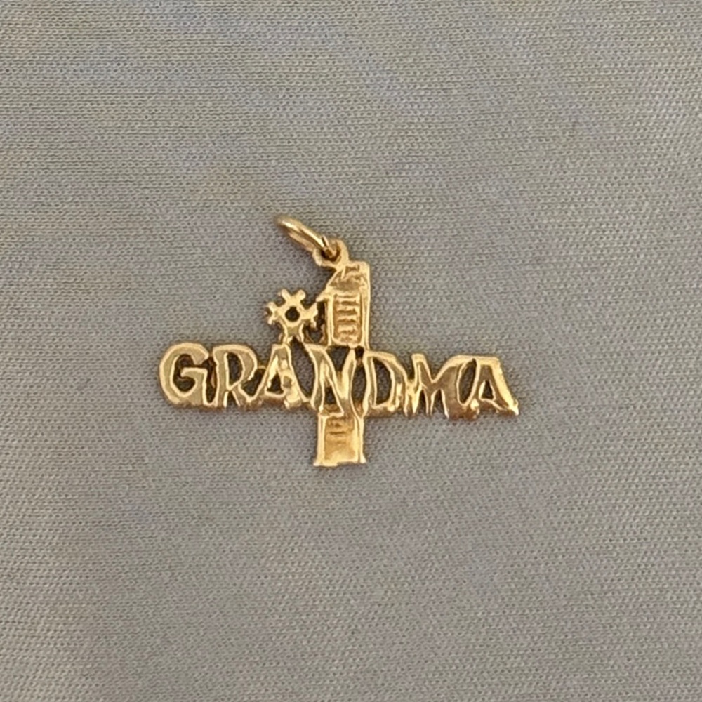 14k Gold #1 Grandma Charm